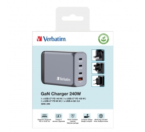 VERBATIM Charger GNC-240 GaN with 4 Port