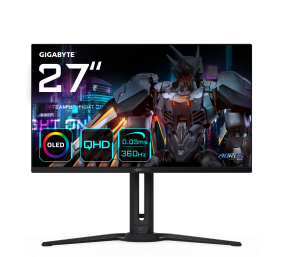 Gigabyte | Aorus Monitor | FO27Q3 EK1 | 27 " | OLED | QHD | 16:9 | 360 Hz | 0.03 ms | 2560 x 1440 pixels | 250 cd/m² | HDMI ports quantity 2 | Black | Warranty 36 month(s)