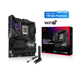 Asus | ROG STRIX Z790-E GAMING WIFI II | Processor family Intel | Processor socket LGA1700 | DDR5 DIMM | Supported hard disk drive interfaces SATA, M.2 | Number of SATA connectors 4