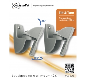 Vogels | Loundspeaker Mount | VLB500 2 pcs. | Turn, Tilt | Maximum weight (capacity) 5 kg | Black