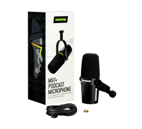 Shure Podcast Microphone | MV7+ | USB Type-C | Black