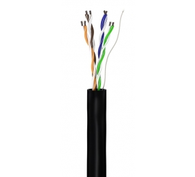 Goobay Outdoor Network Cable | CAT 5e U/UTP | AWG 26/7 | Cable length: 100 m | Black