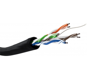 Goobay Outdoor Network Cable | CAT 5e U/UTP | AWG 26/7 | Cable length: 100 m | Black