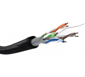 Goobay Network cable | CAT 6 U/UTP | AWG 23/1 | Cable length: 100 m | Black