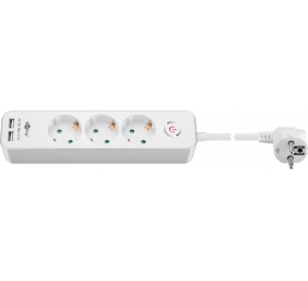 41264 3-Way Power Strip with Switch and USB | Sockets quantity 3