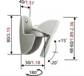 Vogels | Loundspeaker Mount | VLB500 | Turn, Tilt | Maximum weight (capacity) 5 kg | Silver