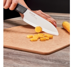 Kyocera FK-140WH-BK+CSN-202-BK SANTOKU KNIFE &amp; SLICER Rinkinys, peilis 14cm ašmenys+pjaustyklė Juoda