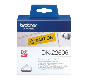 Brother DK-22606 (DK22606) Label Tape Black on Yellow