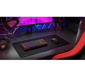 Genesis Mouse Pad | Boron 500 XXL RGB | Mouse pad | 400 x 800 x 4 mm | Black