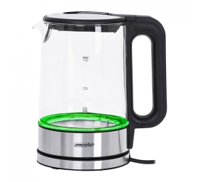 Mesko | Kettle | MS 1301b | Electric | 1850 W | 1.7 L | Glass/Stainless steel | 360° rotational base | Black