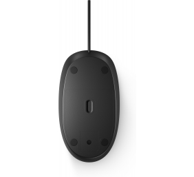 HP 125 USB Wired Mouse, Sanitizable - Black