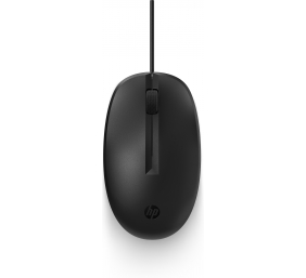 HP 125 USB Wired Mouse, Sanitizable - Black