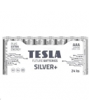 Baterijos Tesla AAA Silver+ Alkaline LR03 1150 mAh (24 vnt) (13032410)