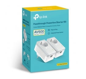 TP-LINK | Passthrough Powerline 600 Starter Kit | TL-PA4010P KIT | 10/100 Mbit/s | Ethernet LAN (RJ-45) ports 1 | Data transfer rate (max) 600 Mbit/s | Extra socket