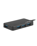Natec USB 3.0 HUB, Silkworm, 4-Port, Black | Natec | 4 Port Hub With USB 3.0 | Silkworm NHU-1343 | Black | USB Type-C | 0.15 m