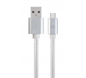 Gembird USB Type-C cable with braid and metal connectors, 1.8 m | Cablexpert | USB Type-C cable with braid and metal connectors | USB-C to USB-A USB Type-C male | USB Type-A male