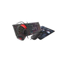 GENESIS COMBO set 4in1 cobalt 330 rgb keyboard + mouse +headphones + mousepad, us layout | Genesis | Wired | On-Ear | COMBO set 4in1 cobalt 330