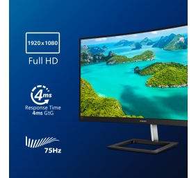 Philips | 322E1C/00 | 31.5 " | VA | FHD | 16 : 9 | 75 Hz | 4 ms | 1920 x 1080 | 250 cd/m² | HDMI ports quantity 1 | Black | Warranty 36 month(s)