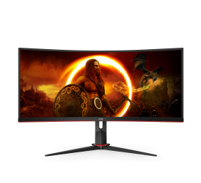 AOC | Gaming Monitor | CU34G2X | 34 " | VA | QHD | 21:9 | 144 Hz | 1 ms | 3440 x 1440 pixels | 300 cd/m² | Headphone out (3.5 mm) | HDMI ports quantity 2 | Black