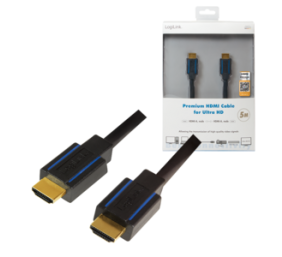 Logilink | Premium HDMI Cable for Ultra HD | Black | HDMI male (type A) | HDMI male (type A) | HDMI to HDMI | 5 m