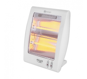 Adler | Heater | AD 7709 | Halogen Heater | 800 W | Number of power levels 2 | White