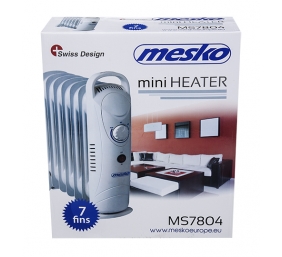 Mesko | MS 7804 | Oil Filled Radiator | 700 W | Number of power levels 1 | White