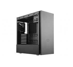 Cooler Master | Silencio S600 with steel side panel | Black | Mini ITX, Micro ATX, ATX | Power supply included No