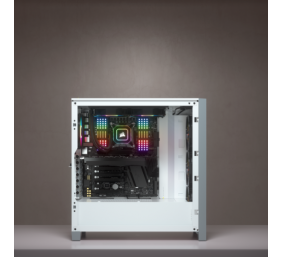 Corsair | Tempered Glass Mid-Tower ATX Case | iCUE 4000X RGB | Side window | White | Mid-Tower | Power supply included No | ATX