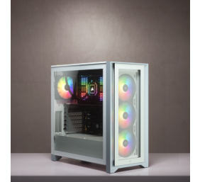 Corsair | Tempered Glass Mid-Tower ATX Case | iCUE 4000X RGB | Side window | White | Mid-Tower | Power supply included No | ATX