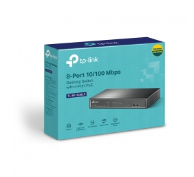 TP-LINK | Switch | TL-SF1008LP | Unmanaged | Desktop | 10/100 Mbps (RJ-45) ports quantity 8 | Power over Ethernet (PoE) ports quantity 4 | Power supply type External