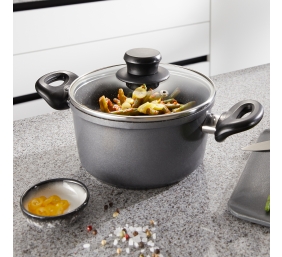 Stoneline | Cooking pot | 6741 | 2 L | 18 cm | die-cast aluminium | Grey | Lid included