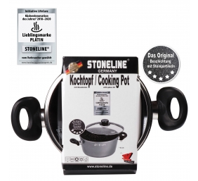 Stoneline | Cooking pot | 6741 | 2 L | 18 cm | die-cast aluminium | Grey | Lid included