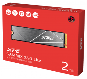 ADATA | XPG GAMMIX S50 Lite | 2000 GB | SSD form factor M.2 2280 | Solid-state drive interface PCIe Gen4x4 | Read speed 3900 MB/s | Write speed 3200 MB/s