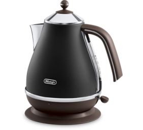 Delonghi | Icona Vintage | KBOV2001BK | Standard kettle | 2000 W | 1.7 L | Stainless steel | 360° rotational base | Black